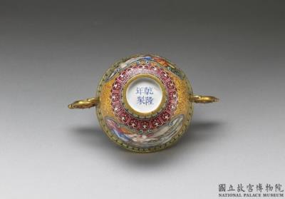 图片[3]-Gold cup with painted enamel decor, Qing dynasty, Qianlong reign (1736-1795)-China Archive